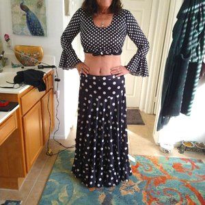 bolero circle skirt and top with a tie to match